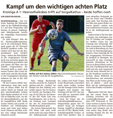 Reicht es noch zum achten Tabellenplatz?
